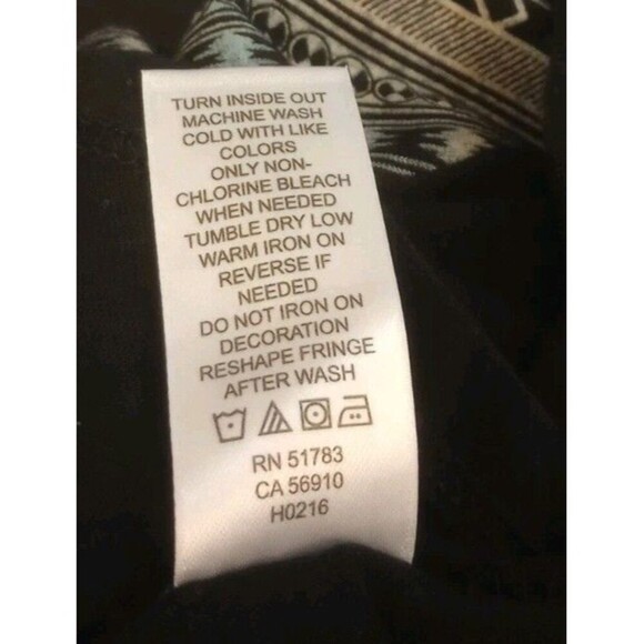 Maurices Tank Elephant Print Fringe Black Size 1X‎ - Picture 5 of 5